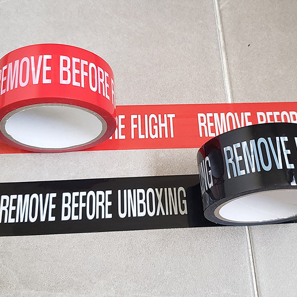 Remove Before Flight Unboxing Box Tape Red Black – PU AIR KOREA